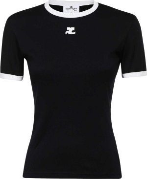 Футболка Courrèges Bumpy Contrast T-Shirt Black/Heritage White, черный Courreges