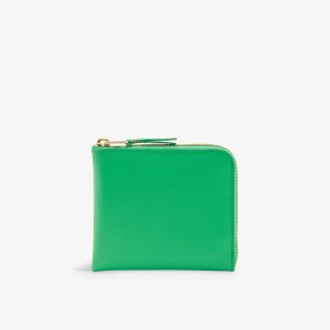Кожаный кошелек на полумолнии , зеленый Comme des Garçons