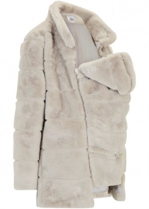 Стеганая куртка для беременных/куртка из искусственного меха , серый Bpc Bonprix Collection