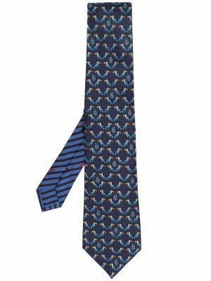 Шелковый галстук Graphic-Mix Jacquard ETRO. Цвет: синий
