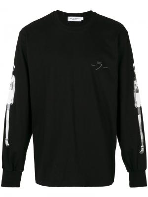 Central back printed sweatshirt Nattofranco. Цвет: чёрный