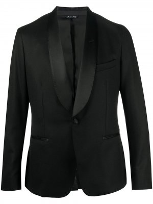 Вечерний пиджак с атласными лацканами Reveres 1949. Цвет: черный