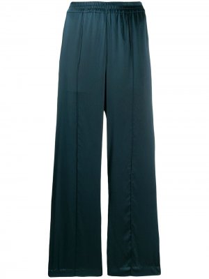 Расклешенные атласные брюки Katharine Hamnett London. Цвет: зеленый