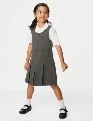 Школьный сарафан со складками для девочек (2–12 лет) , серый Marks & Spencer