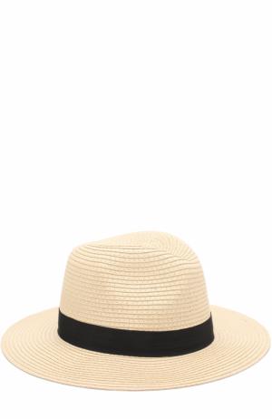 Пляжная шляпа Fedora с лентой Melissa Odabash. Цвет: черный