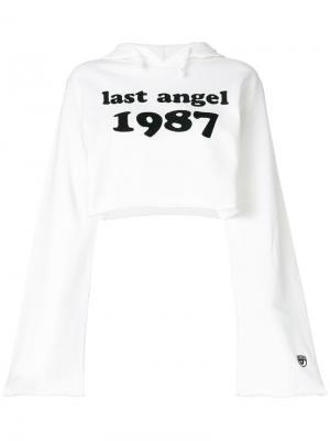 Укороченная толстовка с капюшоном Last Angel Chiara Ferragni. Цвет: белый