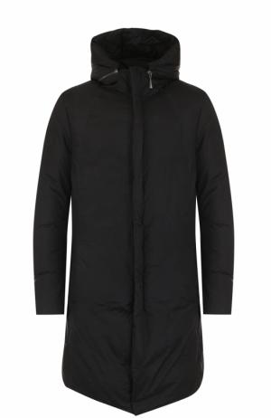 Пуховое пальто с капюшоном Masnada. Цвет: черный