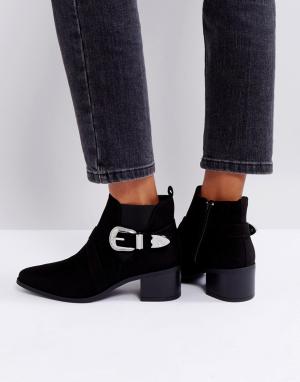 Ботинки челси в стиле вестерн New Look. Цвет: черный