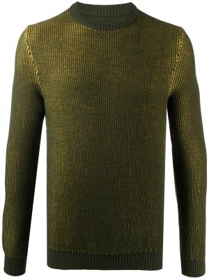 Фактурный свитер с круглым вырезом Zanone. Цвет: желтый