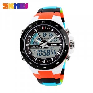 SKMEI Мужские спортивные часы 5ATM Дайвинг Плавание Модные цифровые Военные многофункциональные наручные