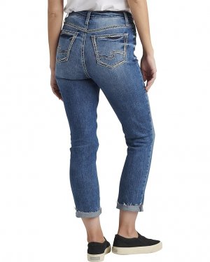 Джинсы Girlfriend Mid-Rise Slim Leg Jeans L27137EKC217, индиго Silver Co.
