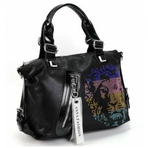 Женская сумка 7177-1 Блек (110421) Anna Fashion. Цвет: черный
