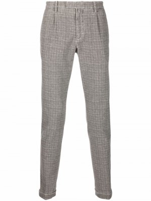 Клетчатые брюки строгого кроя Briglia 1949. Цвет: серый