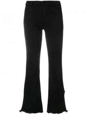 Укороченные расклешенные джинсы J Brand. Цвет: чёрный