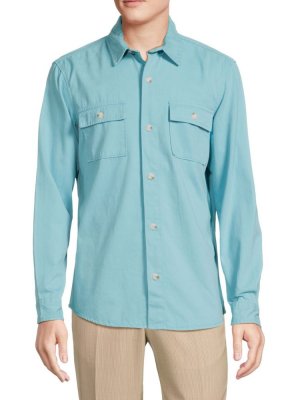 Рубашка на пуговицах с карманами и клапанами , цвет Beach Blue Ben Sherman
