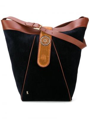 Бархатная сумка-мешок на плечо Roberta Di Camerino Vintage. Цвет: чёрный