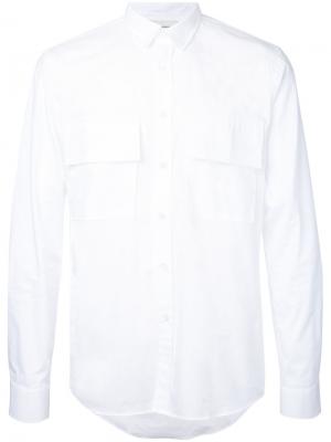 Рубашка с нагрудными карманами Public School. Цвет: белый