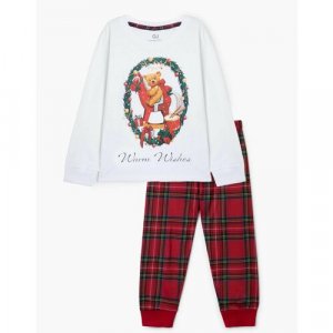 Пижама , размер 4-6л/110-116 Gloria Jeans. Цвет: красный/белый/белый-красный