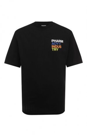 Хлопковая футболка Pharmacy Industry. Цвет: чёрный