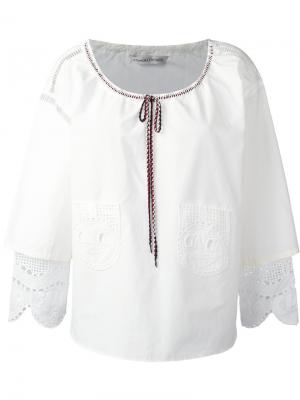 Блузка с рюшами на рукавах Tsumori Chisato. Цвет: белый