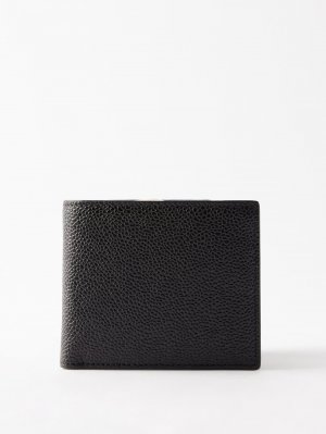 Складной кошелек из зерненой кожи , черный Thom Browne