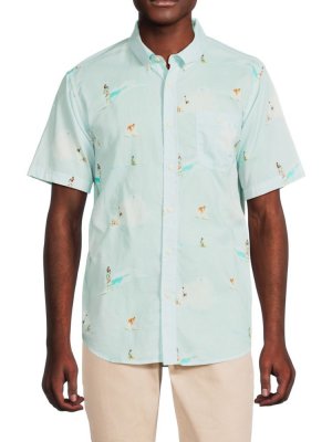 Рубашка с воротником на пуговицах и принтом Surf , цвет Light Blue Ezekiel