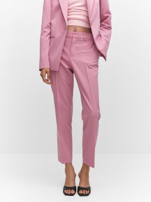Прямые костюмные брюки Boreal , розовый Mango