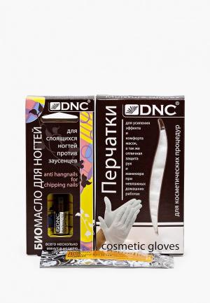 Набор для ухода за телом DNC Перчатки косметические, Биомасло слоящихся ногтей против заусениц, 3 мл и Маска лица. Цвет: прозрачный