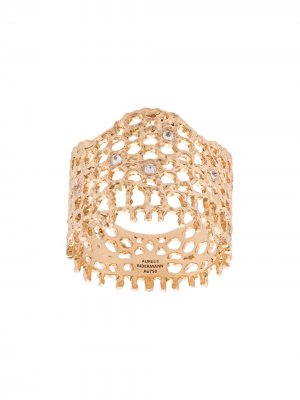 18kt yellow gold & diamond lace ring Aurelie Bidermann. Цвет: золотистый