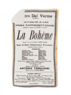 Пепельница с золотистой отделкой La Boheme Fornasetti. Цвет: серый