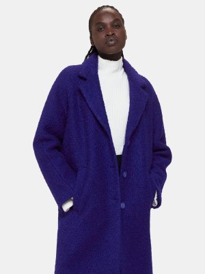 Пальто из смесовой шерсти Anita букле , синий Whistles. Цвет: синий