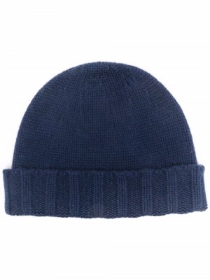 Кашемировая шапка бини Drumohr. Цвет: синий