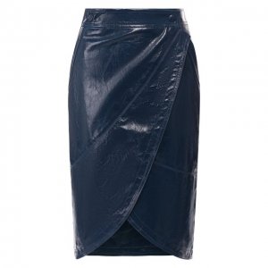 Кожаная юбка Givenchy. Цвет: синий