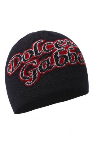 Шерстяная шапка Dolce & Gabbana. Цвет: синий