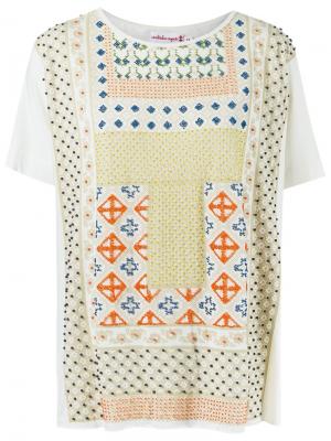 Print embroidered blouse Isabela Capeto. Цвет: телесный