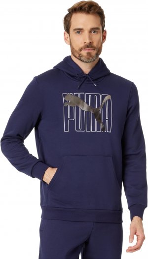Пуловер с капюшоном Essentials+ Logo Lab Holiday , цвет Navy PUMA