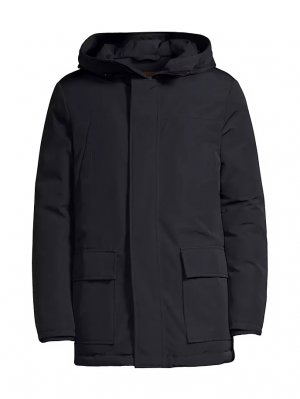 Тексовое пальто с капюшоном , темно-синий Corneliani