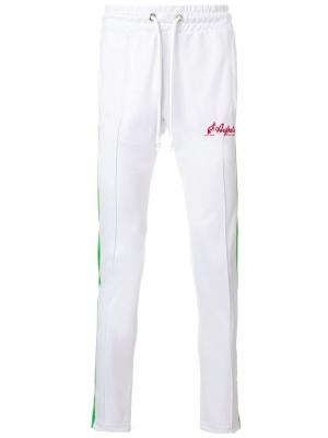 Спортивные брюки с боковыми полосками Gcds. Цвет: белый