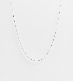 Ожерелье-цепочка из стерлингового серебра с плоскими звеньями -Серебряный Kingsley Ryan Curve