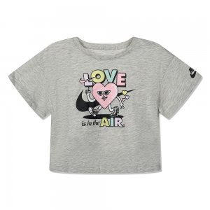 Детская футболка Love Is In Air Nike. Цвет: серый