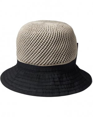 Панама Crochet Crown Bucket Hat, цвет Taupe/Black Badgley Mischka