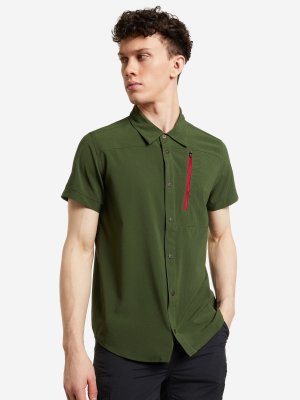 Рубашка с коротким рукавом мужская , Зеленый, размер 48 Northland. Цвет: зеленый