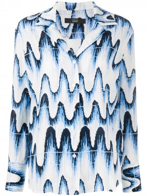 Рубашка с абстрактным принтом Steffen Schraut. Цвет: синий