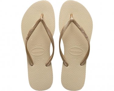 Сандалии Slim Flip Flop Sandal, цвет Sand Grey/Light Gold Havaianas
