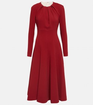 Плиссированное платье миди из крепа бельгия, красный Emilia Wickstead