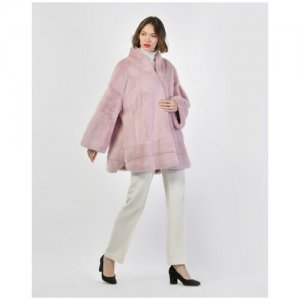Полушубок , норка, силуэт свободный, карманы, размер 42, розовый Gianfranco Ferre. Цвет: розовый