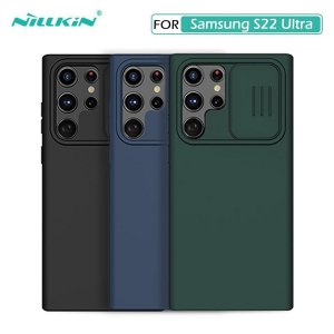Чехол Nillkin CamShield для Samsung Galaxy S22 Ultra, шелковистая силиконовая защита объектива, задняя крышка