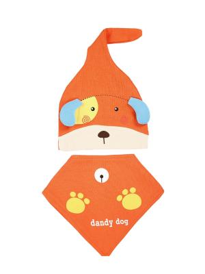 Комплект детский-шапка/косынка Оланж Ассорти. Цвет: оранжевый