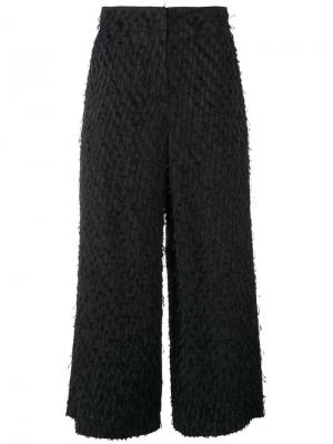 Укороченные брюки с бахромой Christian Wijnants. Цвет: черный