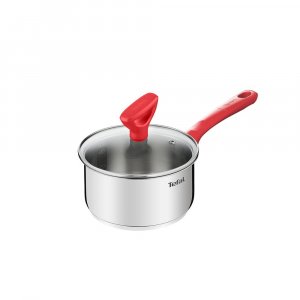 Красная индукционная кастрюля Edition из нержавеющей стали (16 см, 1,5 л) Можно мыть в посудомоечной машине духовке без PFOA Silver Tefal